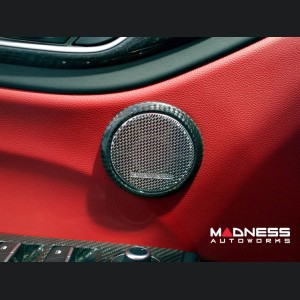 Alfa Romeo Giulia Carbon Fiber Door Speaker Frame - Front - Small