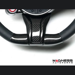 Alfa Romeo Stelvio Steering Wheel Trim - Carbon Fiber - Lower Wheel Cover - QV Model - 2020+ models