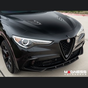 Alfa Romeo Stelvio Carbon Fiber Front Bumper Flaps - Quadrifoglio