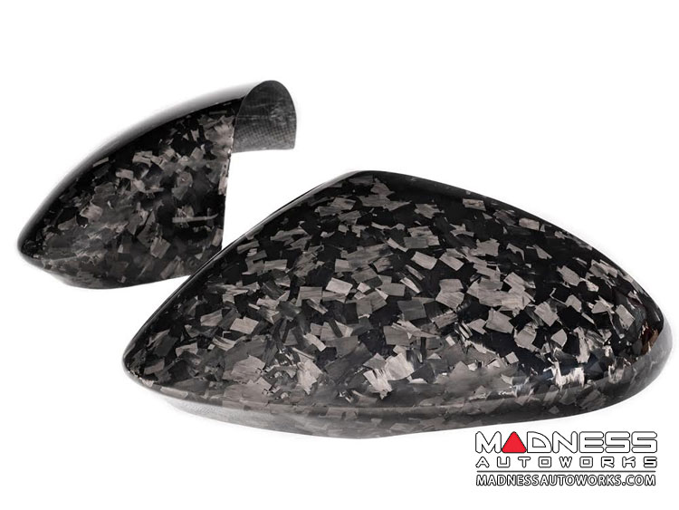 Alfa Romeo Stelvio Mirror Covers - Carbon Fiber - Caps - Feroce Carbon - Forged Carbon