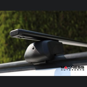 Alfa Romeo Stelvio Roof Rack Cross Bars - for models w/ factory roof rails - Black - Starlock