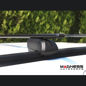 Alfa Romeo Stelvio Roof Rack Cross Bars - for models w/ factory roof rails - Black - Starlock