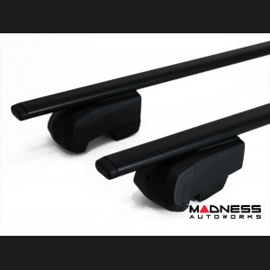 Alfa Romeo Stelvio Roof Rack Cross Bars - for models w/ factory roof rails - Black - Starlock