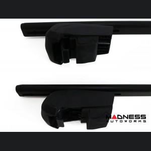 Alfa Romeo Stelvio Roof Rack Cross Bars - for models w/ factory roof rails - Black - Starlock