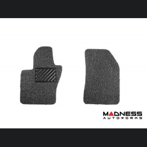 Alfa Romeo Tonale Floor Mats - All Weather - Rubber Woven Carpet - Front Set - Black + Grey 