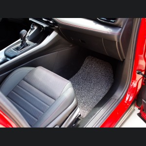 Alfa Romeo Tonale Floor Mats - All Weather - Rubber Woven Carpet - Front Set - Black + Grey 