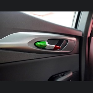 Alfa Romeo Tonale Interior Door Handle Trim Set - Carbon Fiber - Italian Theme