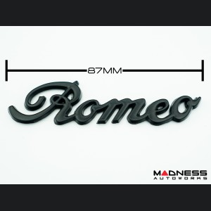 Alfa Romeo Emblem Set - Black - "Alfa Romeo" + "Sportiva" 