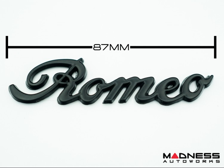 Alfa Romeo Emblem Set - Black - "Alfa Romeo" + "Sportiva" 