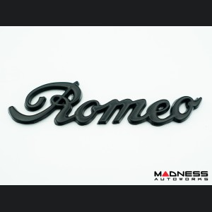 Alfa Romeo Emblem Set - Black - "Alfa Romeo" + "Sportiva" 