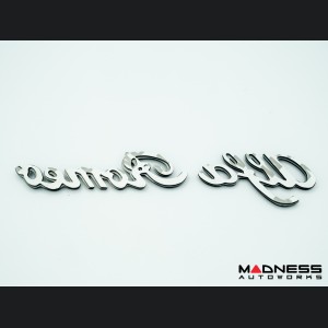 Alfa Romeo Emblem Set - Black - "Alfa Romeo" + "Sportiva" 