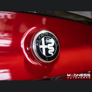 Alfa Romeo Emblems & Badges Kit - Black - "Alfa Romeo" + "Sportiva" Emblems + 2 AR Badges