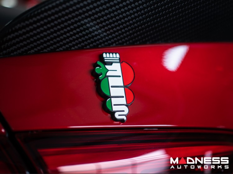 Alfa Romeo Emblem - Biscione - 3D - Set of 2 - Large - Self Adhesive Backing 