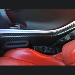 Alfa Romeo 4C Carbon Fiber Seat Belt Trim Set - Red Candy