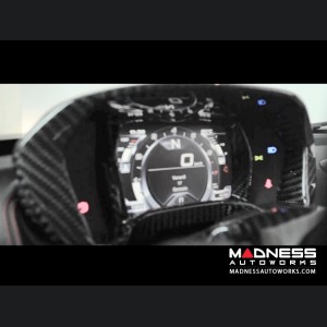 Alfa Romeo 4C Carbon Fiber Instrument Gauge Trim - Matte Red Finish