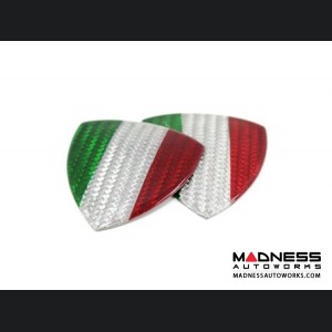 Alfa Romeo 4C Badges - Carbon Fiber - Italian Theme Shield