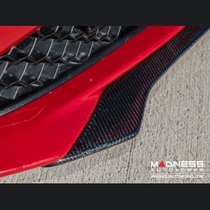 Alfa Romeo Giulia Front Spoiler - Carbon Fiber - QV Style - V2 - Feroce Carbon - Sport/ Ti/ Veloce