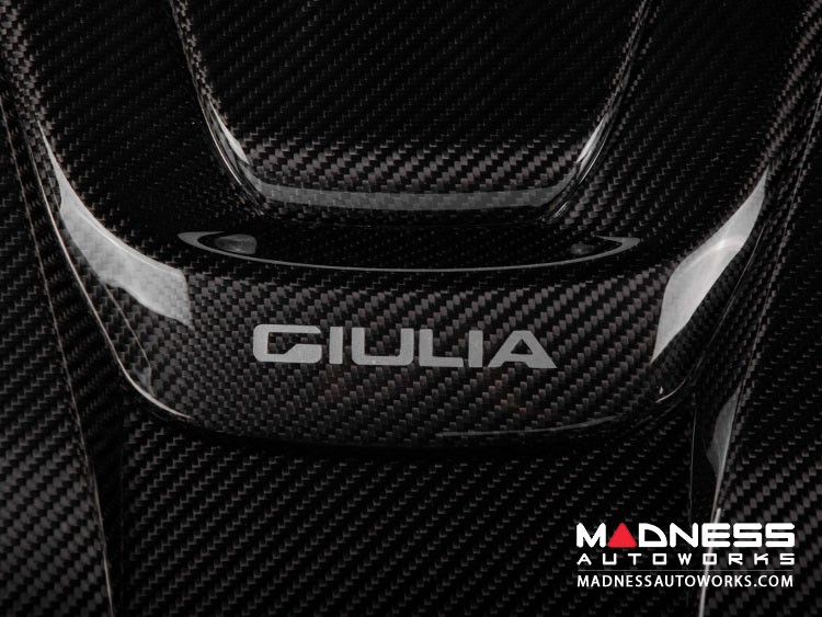 Alfa Romeo Giulia Engine Cover - Carbon Fiber - Quadrifoglio Version