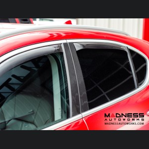 Alfa Romeo Stelvio Exterior Door Pillars - Carbon Fiber - 6pc Set