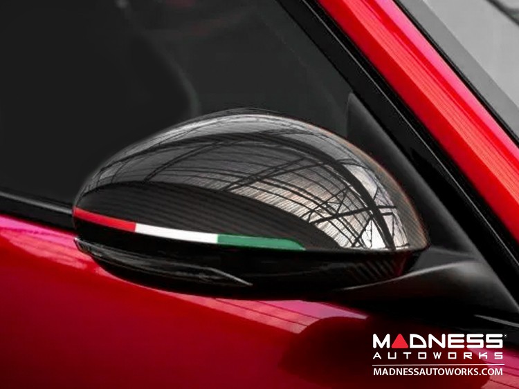 Alfa Romeo Giulia Mirror Covers - Carbon Fiber - Full Replacements - GTA Style
