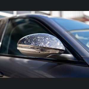 Alfa Romeo Giulia Mirror Covers - Carbon Fiber - Caps - Feroce Carbon - Forged Carbon