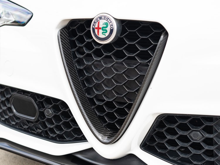 Alfa Romeo Giulia Front V Shield Grill Frame - Carbon Fiber