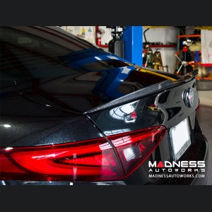 Alfa Romeo Giulia Trunk Spoiler - Carbon Fiber - QV Style - Feroce Carbon 