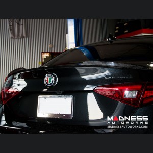 Alfa Romeo Giulia Trunk Spoiler - Carbon Fiber - QV Style - Feroce Carbon 