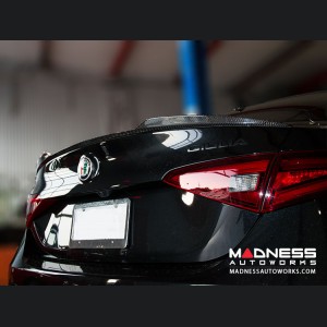 Alfa Romeo Giulia Trunk Spoiler - Carbon Fiber - QV Style - Feroce Carbon 