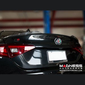 Alfa Romeo Giulia Trunk Spoiler - Carbon Fiber - QV Style - Feroce Carbon 