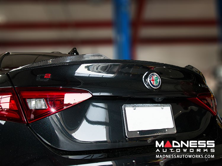 Alfa Romeo Giulia Trunk Spoiler - Carbon Fiber - QV Style - Feroce Carbon 
