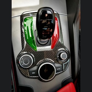 Alfa Romeo Giulia Shift Gate Trim Panel - Carbon Fiber - Pre '20 - Italian Theme 