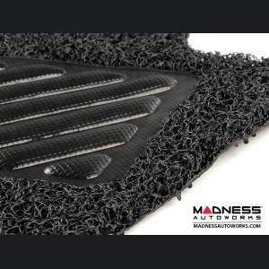 Alfa Romeo Tonale Floor Mats - All Weather - Rubber Woven Carpet - Front Set - Black 