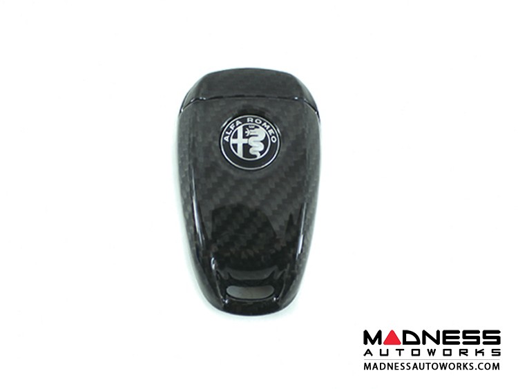 Alfa Romeo Stelvio Key Fob Cover  - Carbon Fiber - Black
