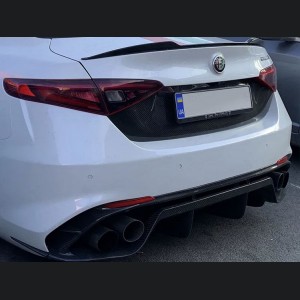 Alfa Romeo Giulia Central Back Trim License Plate - Carbon Fiber