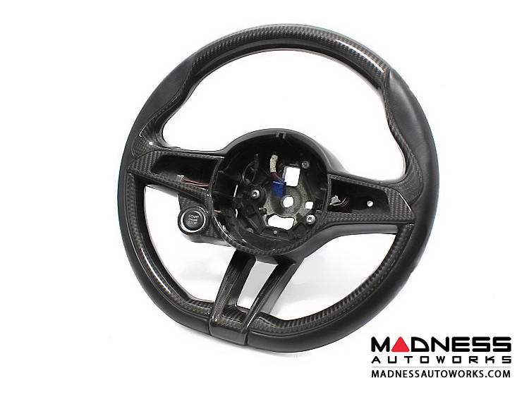 Alfa Romeo Stelvio Steering Wheel Trim - Carbon Fiber - Lower Center Trim - QV Model 