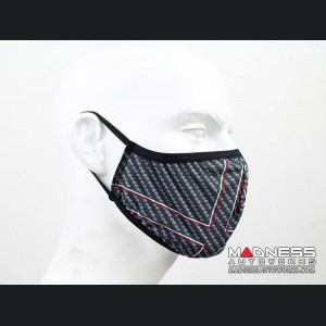 Face Mask - Triple Layer - Alfa Romeo Gray Carbon Fiber