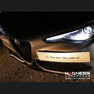 Alfa Romeo Giulia Front Spoiler - Carbon Fiber - Italia Style - Stile Italia - Sport/ Ti/ Veloce - V3